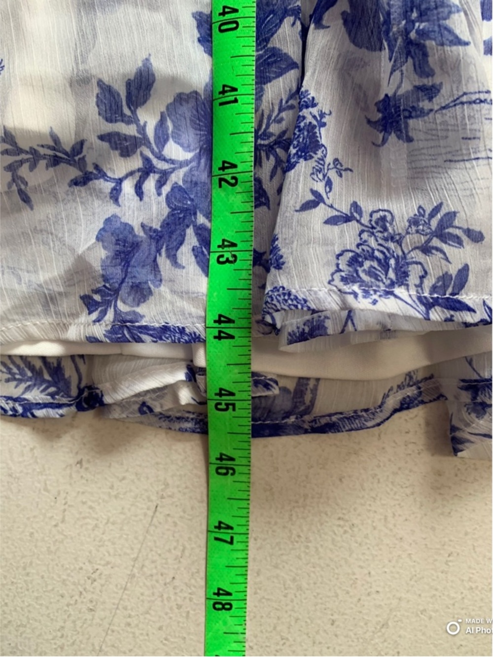 Lulus Small Float To You White & Blue Floral Print Halter Tiered Midi Dress NWT - Picture 17 of 17
